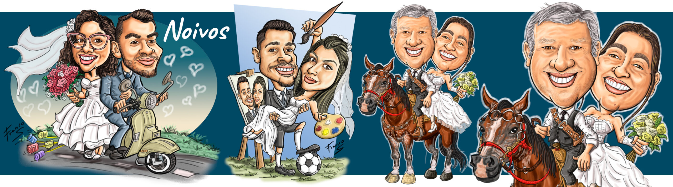 Caricaturas para noivos