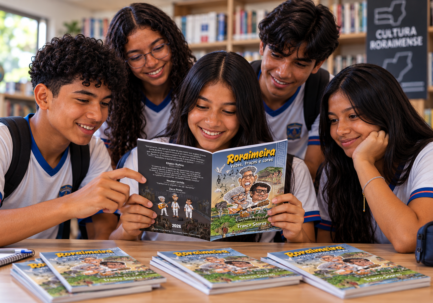 Jovens descobrem Roraimeira na biblioteca